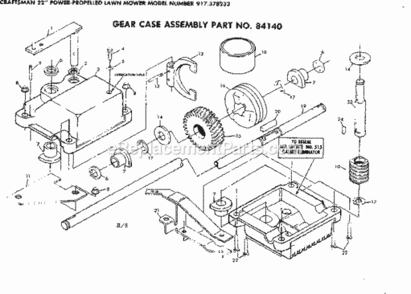 Page B Diagram and Parts List for 917378233  Craftsman Lawn Tractor