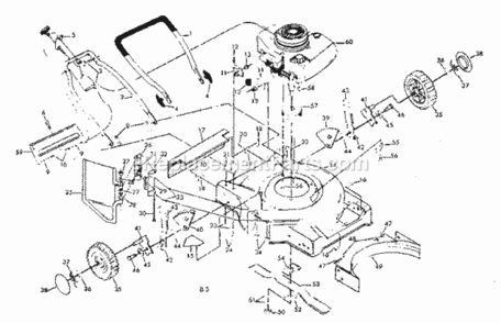 Page B Diagram and Parts List for 917378250  Craftsman Lawn Tractor
