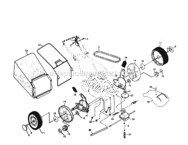 Page B Diagram and Parts List for 917378340  Craftsman Lawn Mower