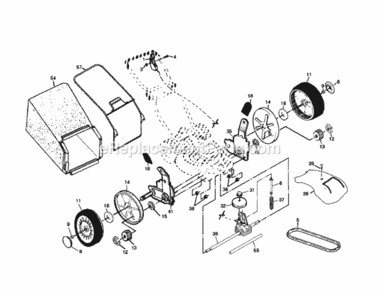 Page B Diagram and Parts List for 917378341  Craftsman Lawn Mower