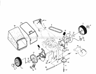 Page B Diagram and Parts List for 917378350  Craftsman Lawn Mower