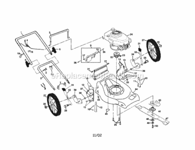 Page A Diagram and Parts List for 917378351  Craftsman Lawn Mower