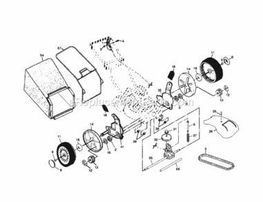 Page B Diagram and Parts List for 917378351  Craftsman Lawn Mower