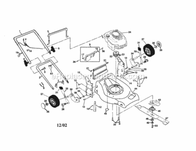 Page A Diagram and Parts List for 917378360  Craftsman Lawn Mower