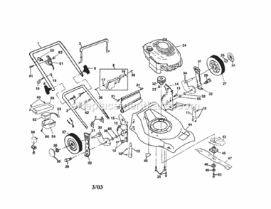 Page A Diagram and Parts List for 917378381  Craftsman Lawn Mower
