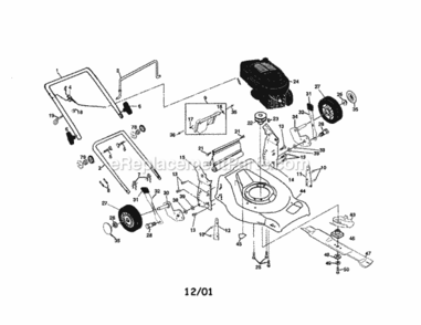 Page A Diagram and Parts List for 917378412  Craftsman Lawn Mower