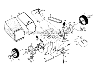 Page B Diagram and Parts List for 917378420  Craftsman Lawn Mower