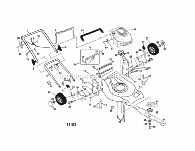 Page A Diagram and Parts List for 917378442  Craftsman Lawn Mower