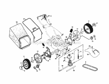 Page B Diagram and Parts List for 917378452  Craftsman Lawn Tractor