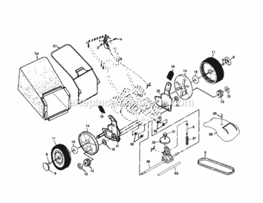 Page B Diagram and Parts List for 917378461  Craftsman Lawn Mower