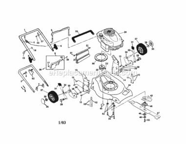 Page A Diagram and Parts List for 917378481  Craftsman Lawn Mower