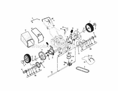 Page B Diagram and Parts List for 917378481  Craftsman Lawn Mower