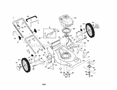 Page A Diagram and Parts List for 917378490  Craftsman Lawn Tractor