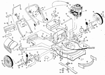 Page A Diagram and Parts List for 917378600  Craftsman Lawn Mower