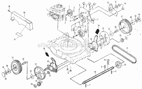 Page B Diagram and Parts List for 917378600  Craftsman Lawn Mower