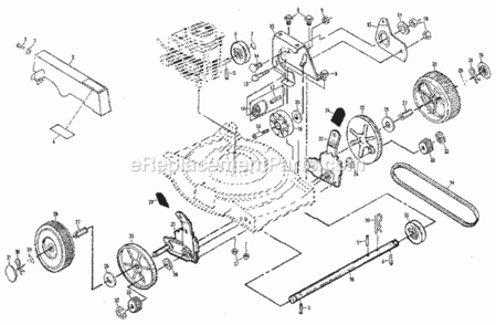 Page B Diagram and Parts List for 917378602  Craftsman Lawn Mower