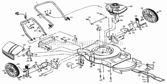 Page B Diagram and Parts List for 917378632  Craftsman Lawn Mower