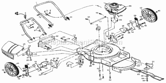 Page A Diagram and Parts List for 917378633  Craftsman Lawn Mower