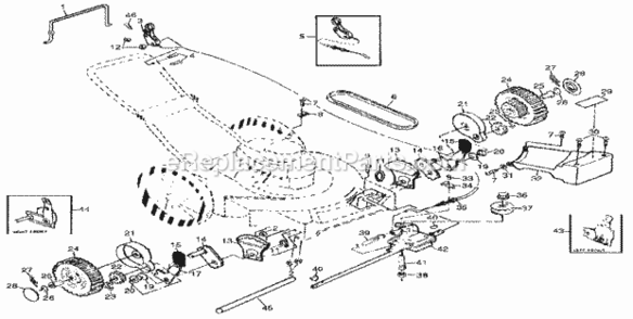 Page B Diagram and Parts List for 917378633  Craftsman Lawn Mower