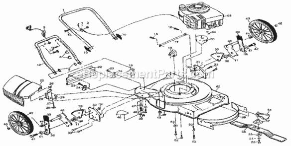 Page B Diagram and Parts List for 917378650  Craftsman Lawn Mower
