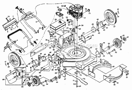 Part Location Diagram of 85677 Generac 4.0 Liter Diesel Engine