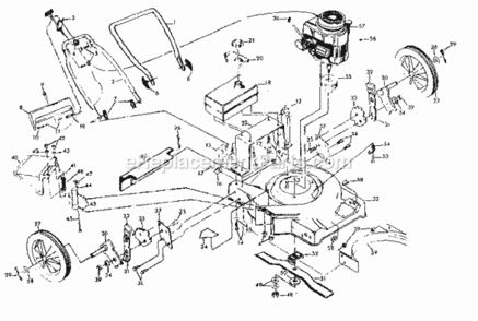 Page B Diagram and Parts List for 917378671  Craftsman Lawn Mower