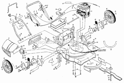 Page A Diagram and Parts List for 917378711  Craftsman Lawn Mower