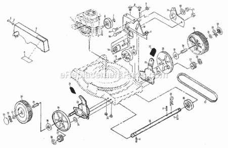 Page B Diagram and Parts List for 917378711  Craftsman Lawn Mower