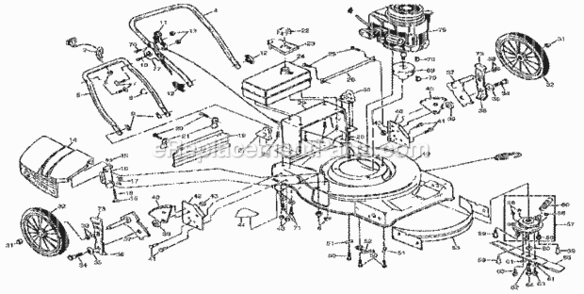 Page A Diagram and Parts List for 917378722  Craftsman Lawn Mower