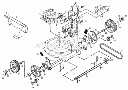 Page B Diagram and Parts List for 917378740  Craftsman Lawn Mower