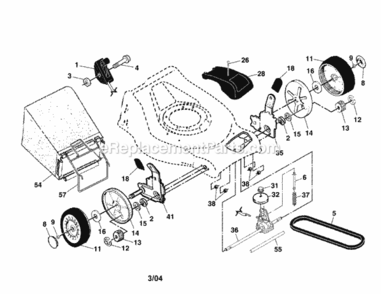 Page B Diagram and Parts List for 917378760  Craftsman Lawn Mower
