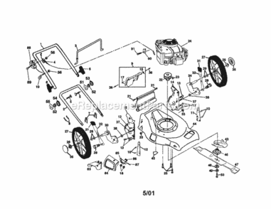 Page A Diagram and Parts List for 917378840  Craftsman Lawn Mower