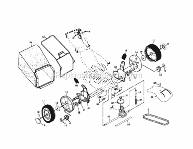Page B Diagram and Parts List for 917378850  Craftsman Lawn Mower