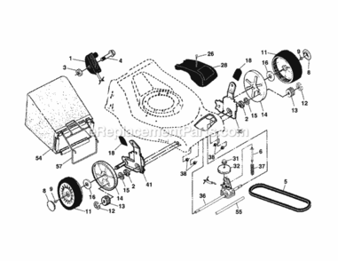 Page B Diagram and Parts List for 917378852  Craftsman Lawn Mower