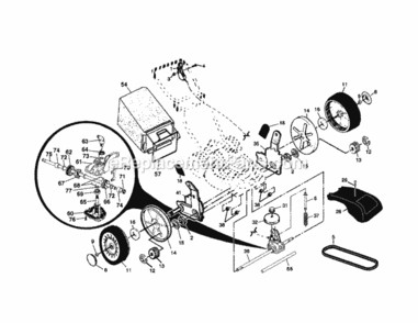 Page B Diagram and Parts List for 917378891  Craftsman Lawn Mower