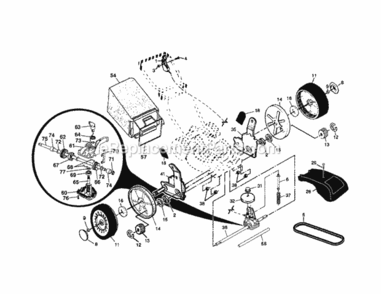 Page B Diagram and Parts List for 917378892  Craftsman Lawn Mower