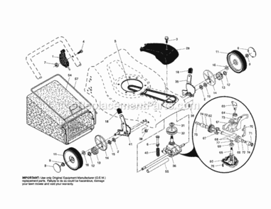 Page B Diagram and Parts List for 917378893  Craftsman Lawn Mower