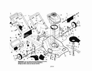 Page A Diagram and Parts List for 917378934  Craftsman Lawn Mower