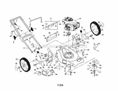 Page A Diagram and Parts List for 917378960  Craftsman Lawn Mower