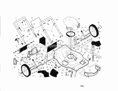 Page A Diagram and Parts List for 917378980  Craftsman Lawn Mower