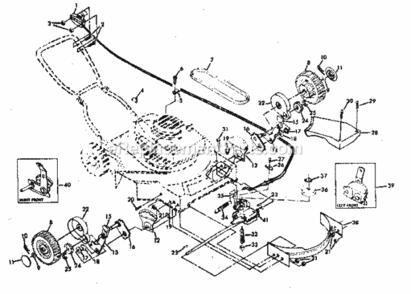 Page D Diagram and Parts List for 917379021  Craftsman Lawn Mower