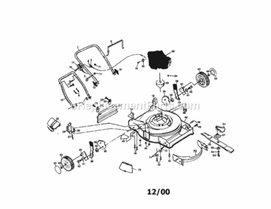 Page A Diagram and Parts List for 917379040  Craftsman Lawn Mower