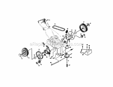 Page B Diagram and Parts List for 917379040  Craftsman Lawn Mower