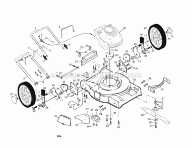 Page A Diagram and Parts List for 917379070  Craftsman Lawn Mower
