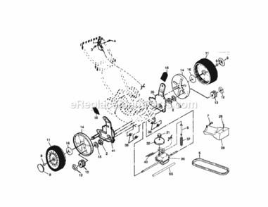 Page B Diagram and Parts List for 917379070  Craftsman Lawn Mower