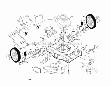 Page A Diagram and Parts List for 917379071  Craftsman Lawn Mower