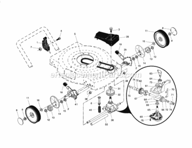 Page B Diagram and Parts List for 917379201  Craftsman Lawn Mower
