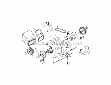 Page B Diagram and Parts List for 917379221  Craftsman Lawn Mower