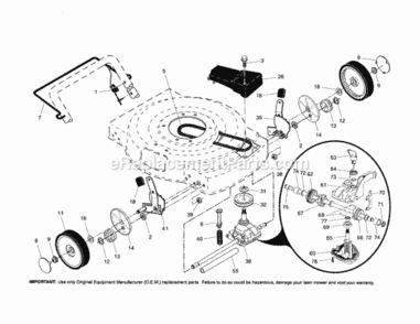 Page B Diagram and Parts List for 917379240  Craftsman Lawn Mower