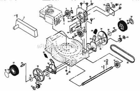 Page B Diagram and Parts List for 917379250  Craftsman Lawn Mower